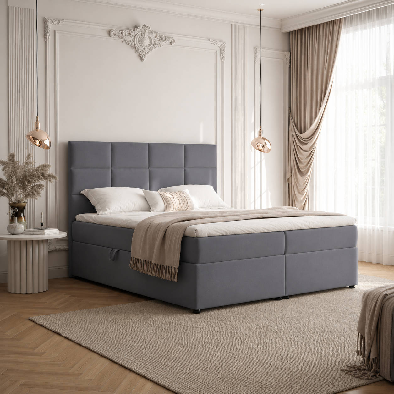Lit Mercury avec Matelas et Rangement
