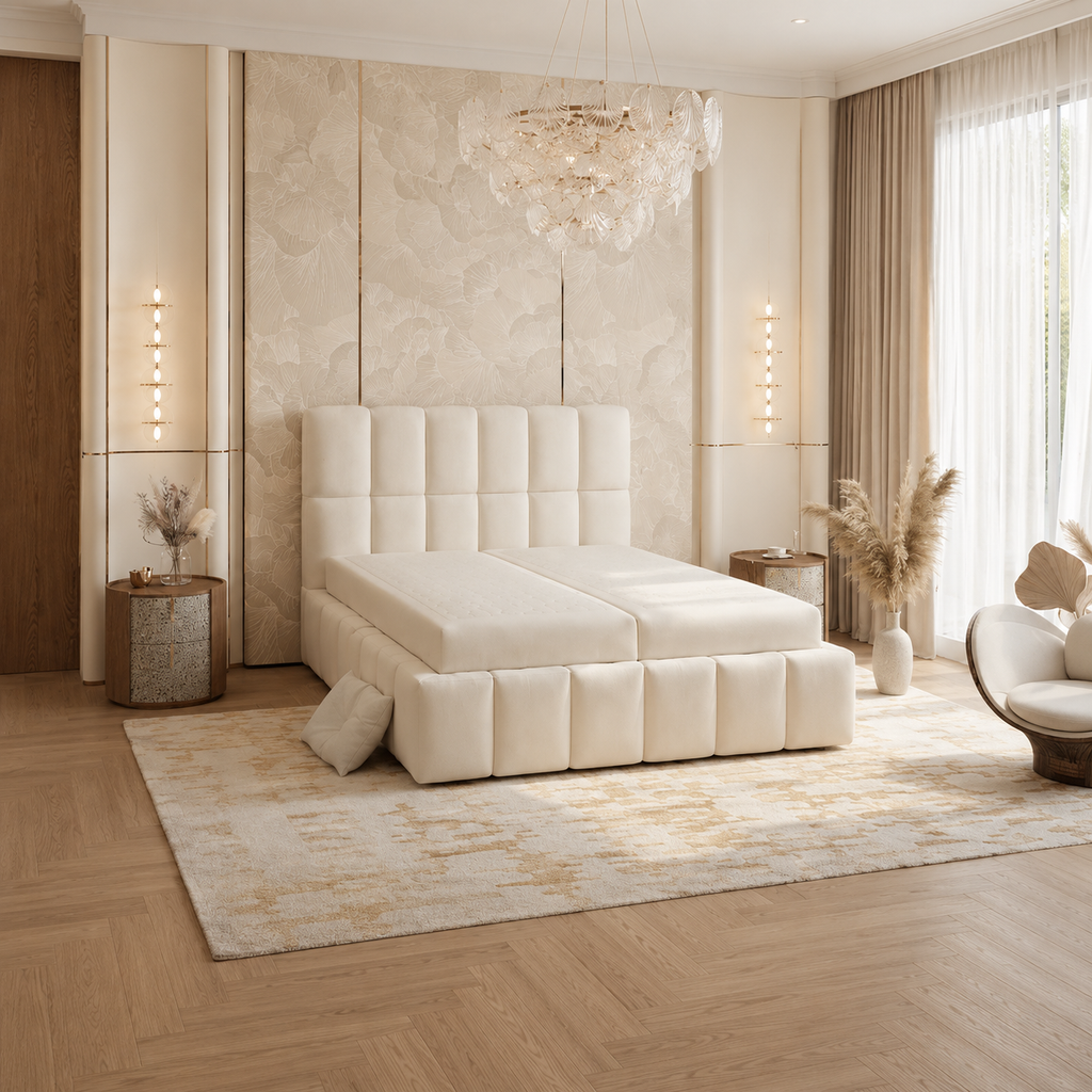 Victoria Boxspring Bed met Opbergruimte Matras