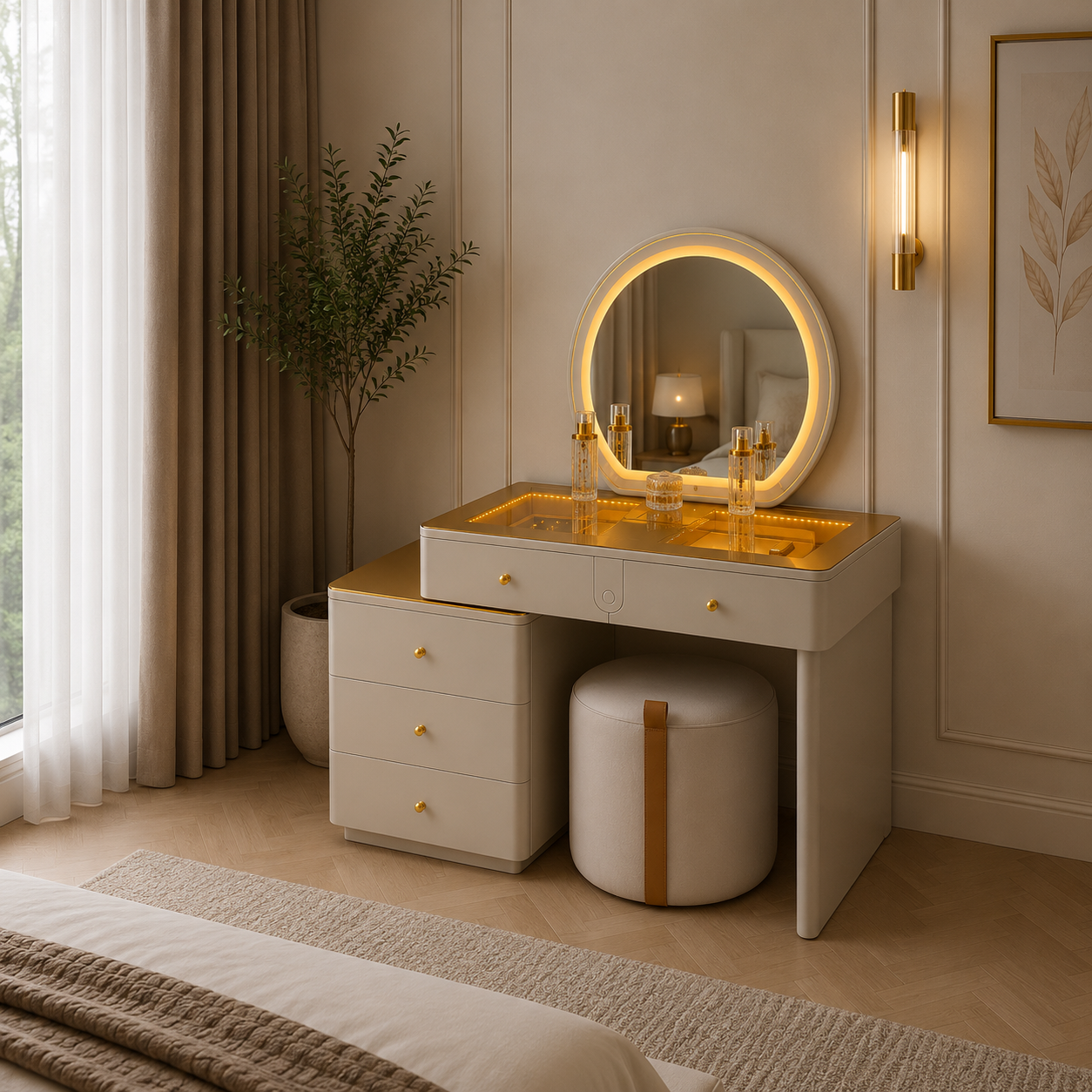 Luxe Make-up Tafel met LED Spiegel