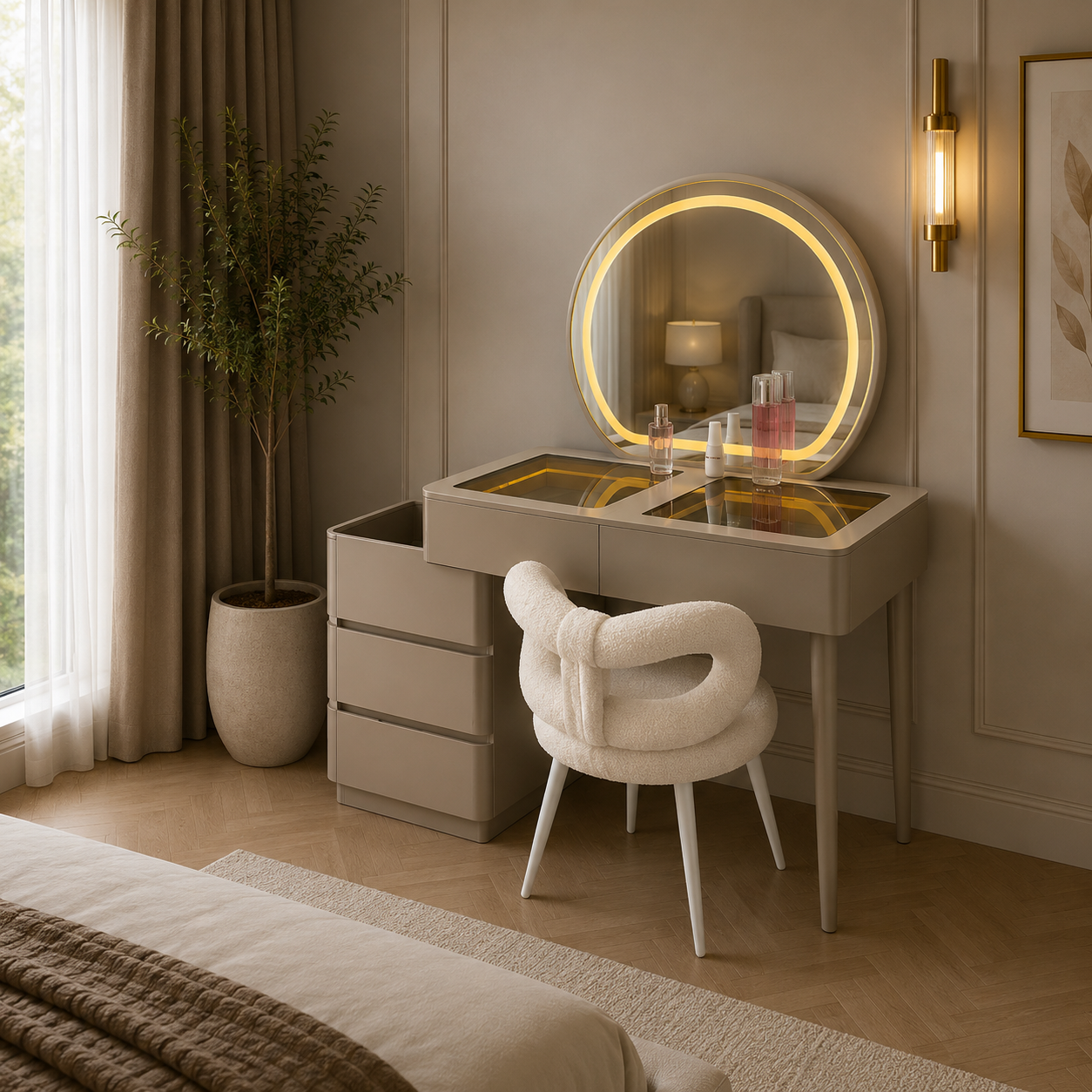 Luxe Make-up Tafel met LED Spiegel