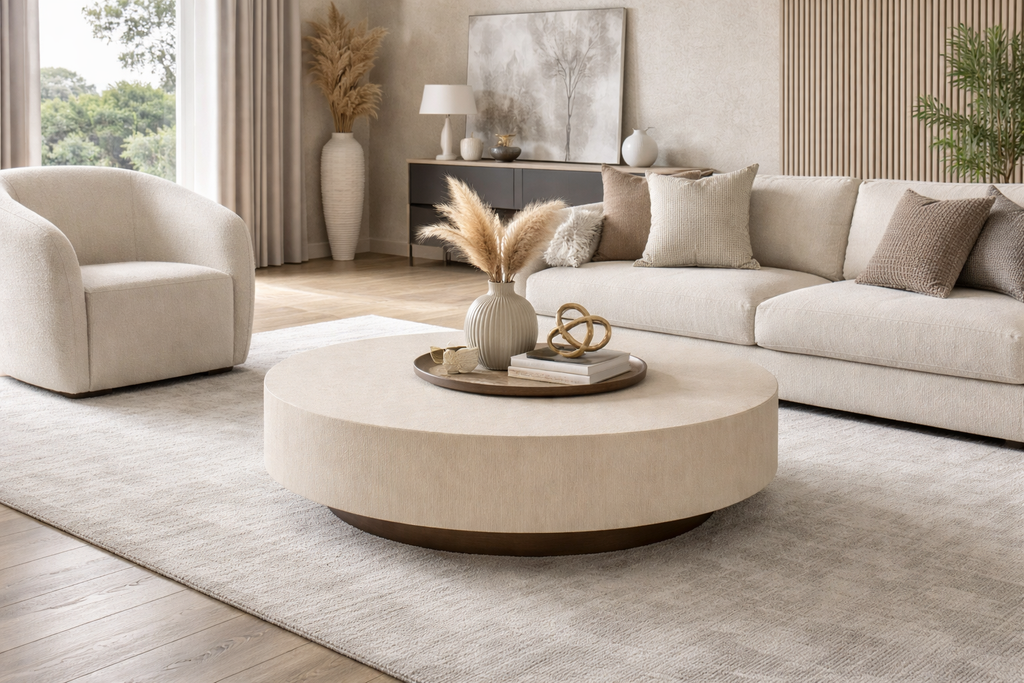Table basse Japandi ronde