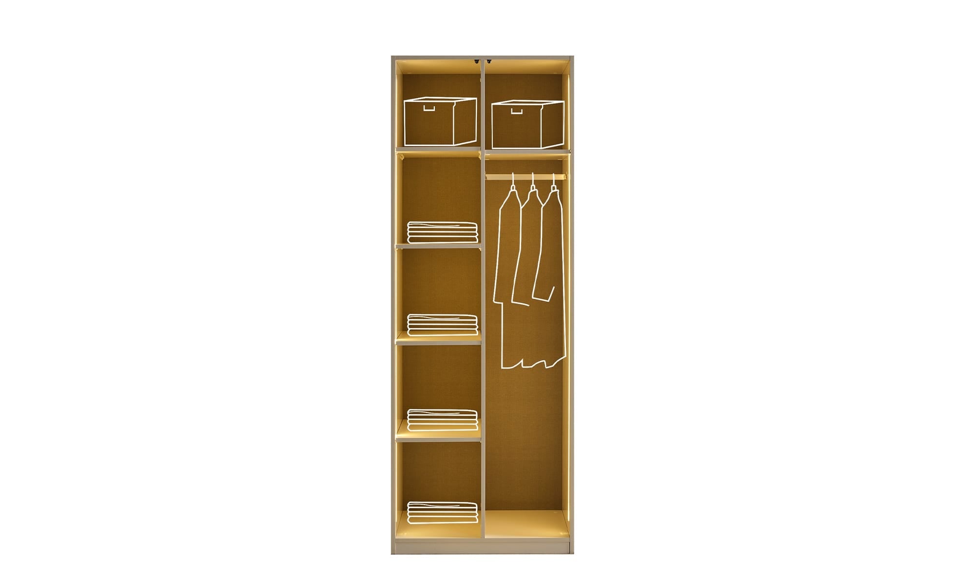 Infinity Kast B3 Binnenkant met Planken en Roede