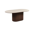 Aqua DT V1 Brown – Eettafel 200x110x76 cm – Beige Keramisch Blad