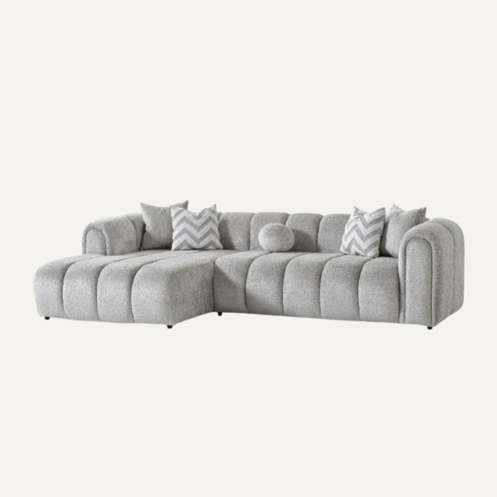 Luxe Hoekbank – 290 x 160 cm – Modern Design in Bouclé Stof