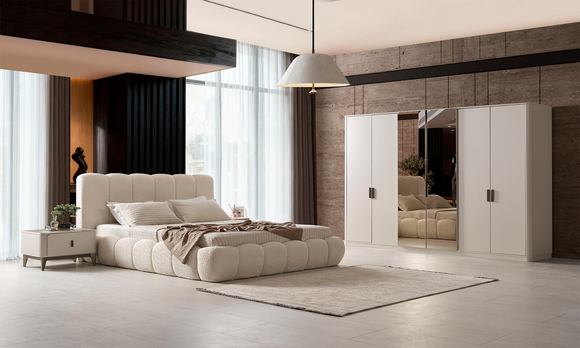 Aura Soft Bedroom – Luxe, Rust en Comfort in Perfecte Harmonie