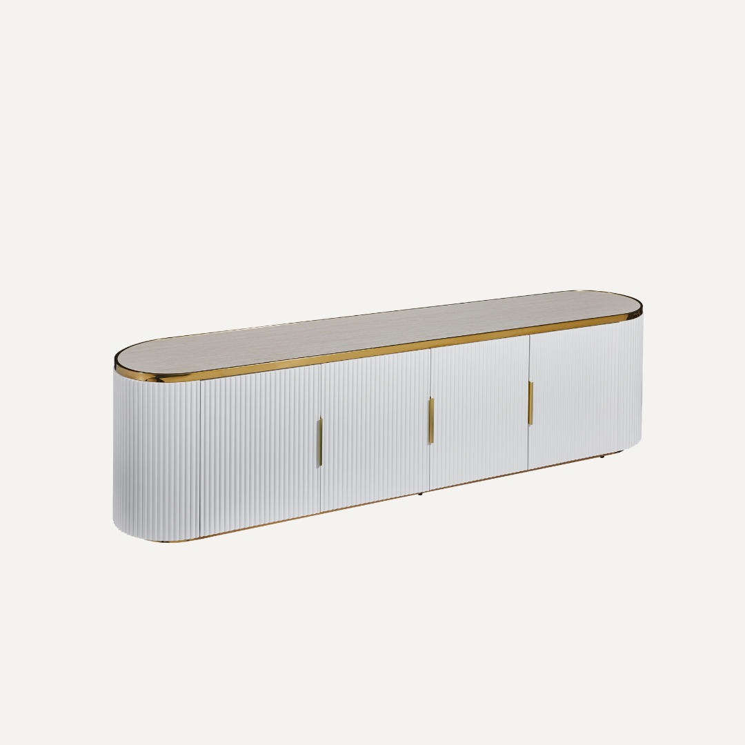 Meuble TV Pradino Ivoire Luxe