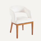 Calista | Comfortabele eetkamerstoel met houten frame